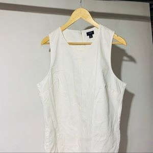 J CREW white denim dress size 16 NWT!